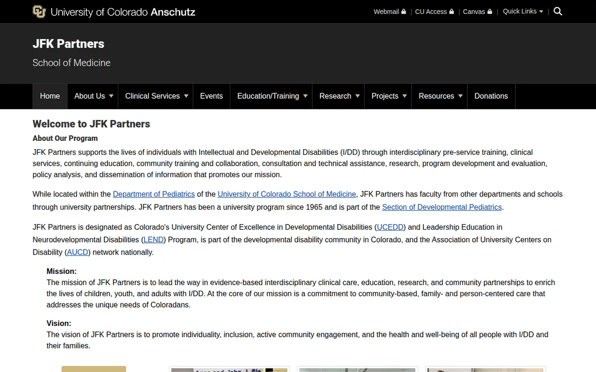 Visit the JFK Partners at CU Anschutz website (opens in a new tab)