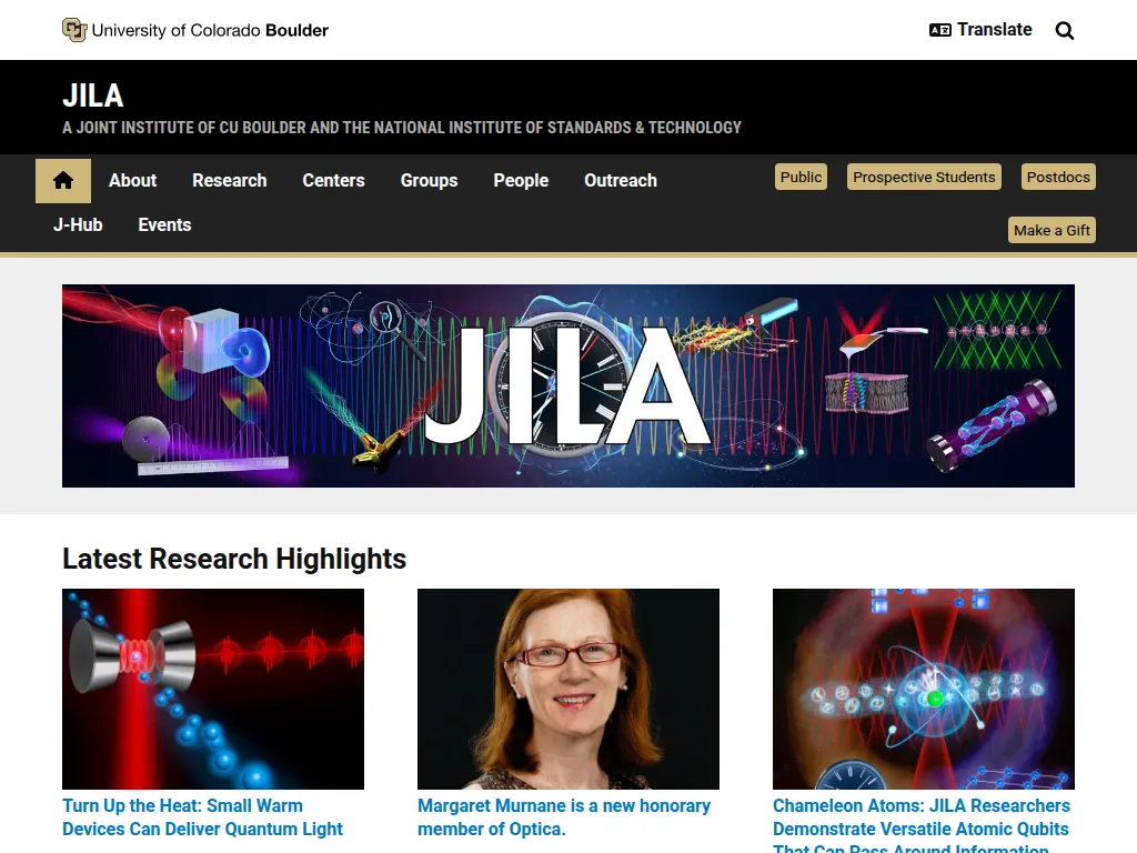 Visit the JILA at CU Boulder website (opens in a new tab)