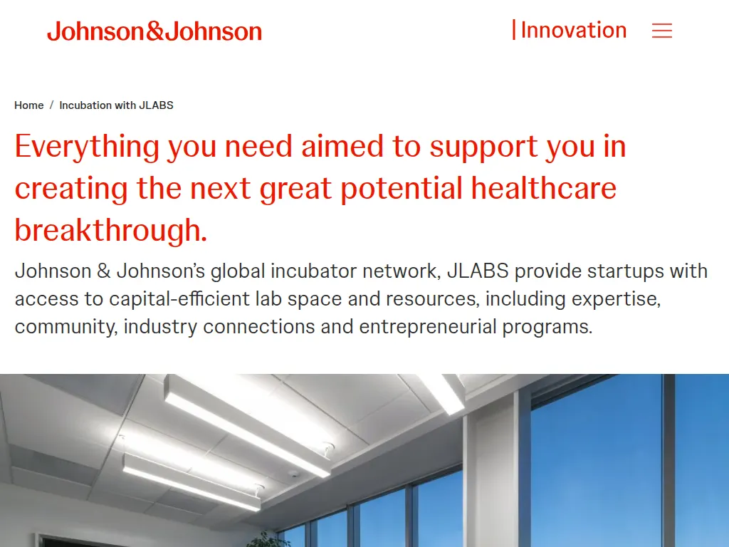 Visit the Johnson & Johnson JLABS website (opens in a new tab)