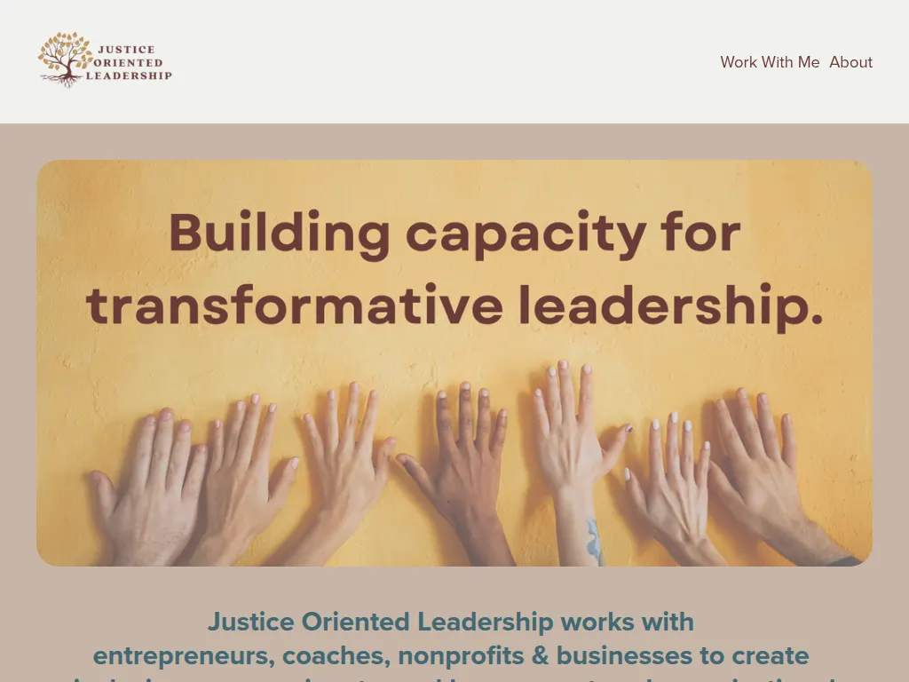 Visit the Justice Oriented Leadership website (opens in a new tab)