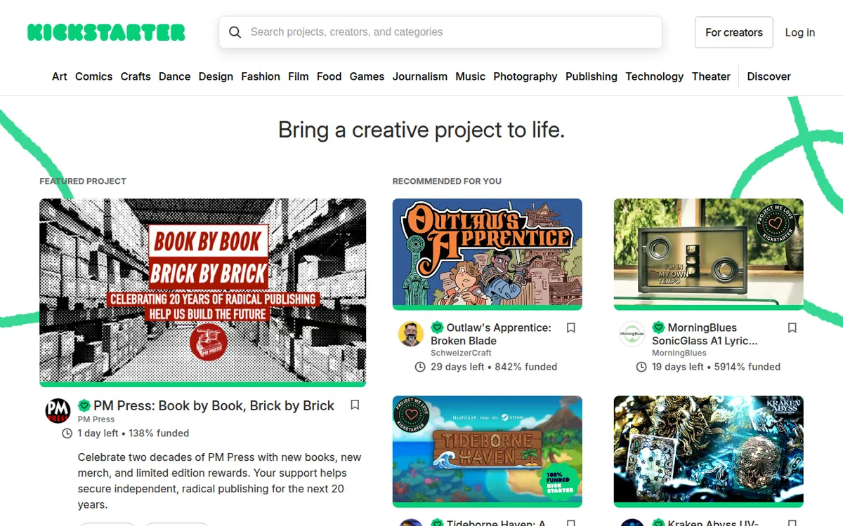 Visit the Kickstarter website (opens in a new tab)