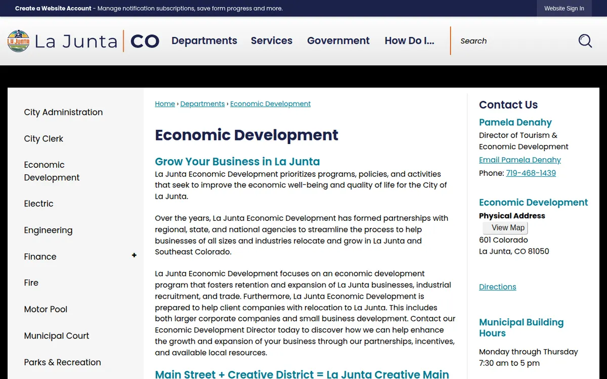 Visit the La Junta Economic Development website (opens in a new tab)