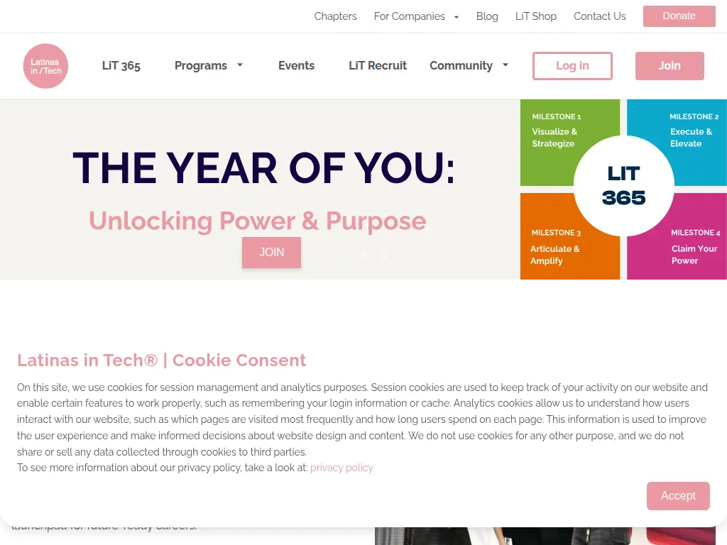 Visit the Latinas in Tech (LiT) website (opens in a new tab)