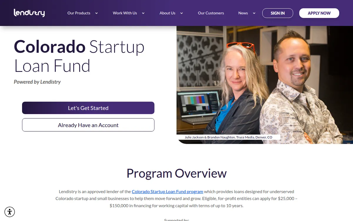 Visit the Lendistry Colorado Startup Loan Fund website (opens in a new tab)