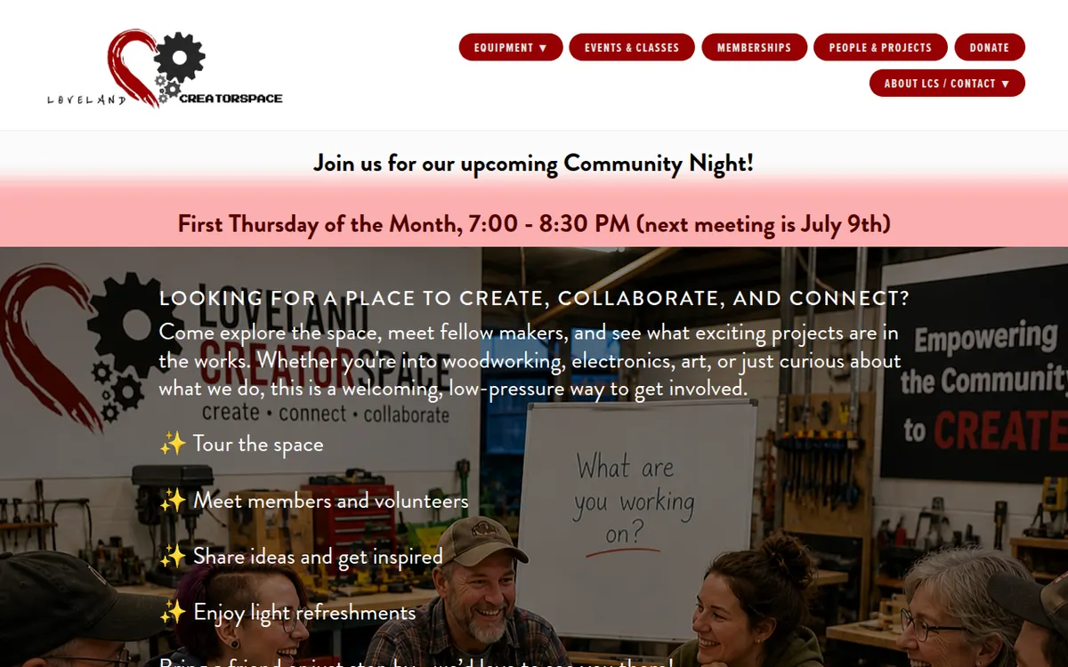 Visit the Loveland CreatorSpace website (opens in a new tab)