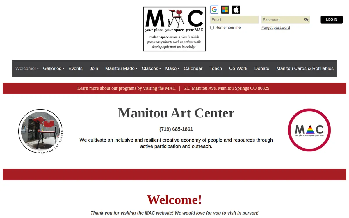 Visit the Manitou Art Center website (opens in a new tab)