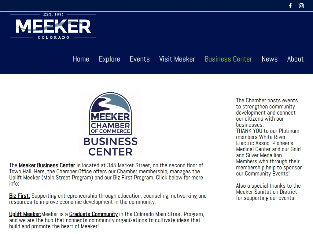 Visit the Meeker Business Center website (opens in a new tab)