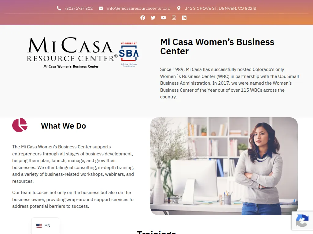Visit the Mi Casa Women’s Business Center (MCRC) website (opens in a new tab)