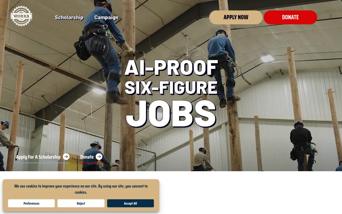 Visit the mikeroweWORKS Foundation website (opens in a new tab)