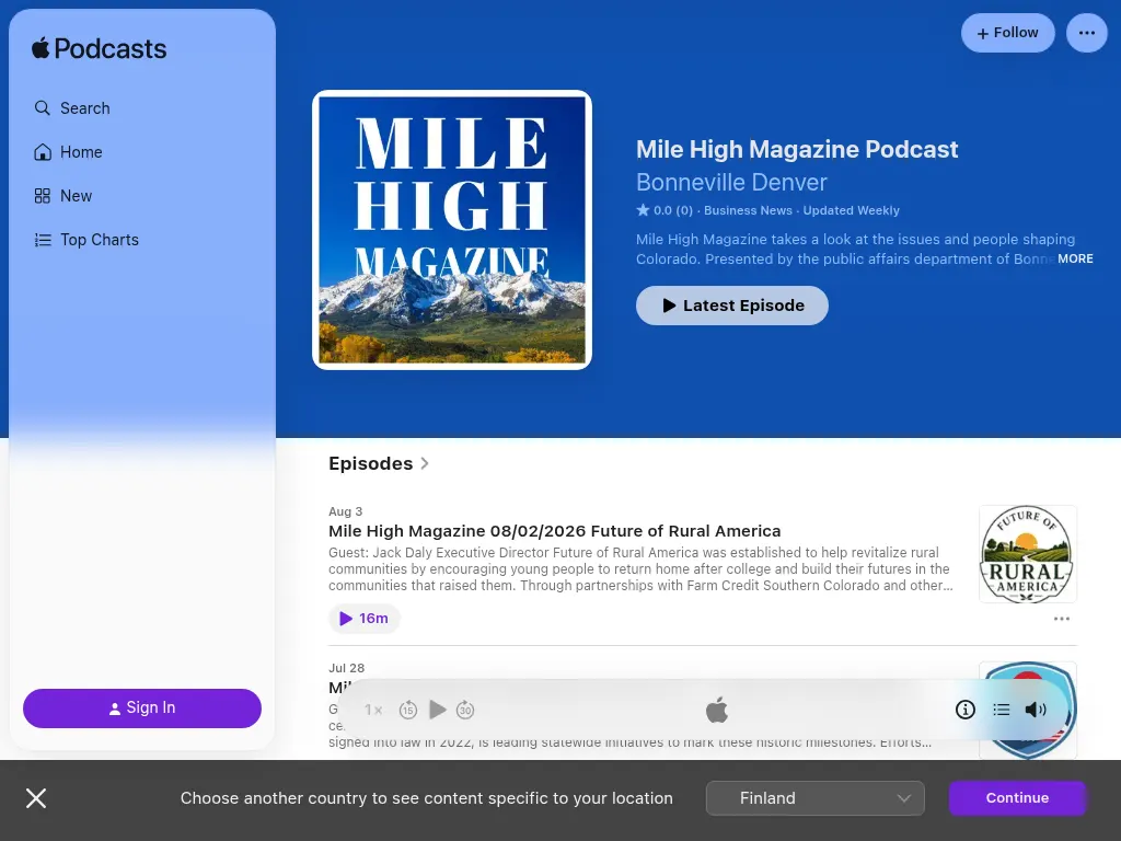Visit the Mile High Magazine Podcast website (opens in a new tab)
