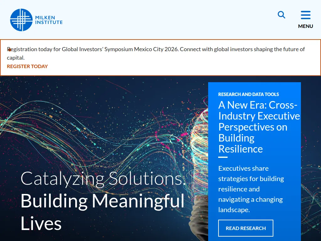 Visit the Milken Institute website (opens in a new tab)