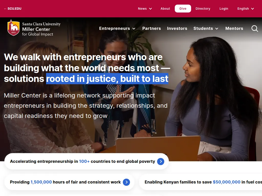 Visit the Miller Center for Global Impact website (opens in a new tab)