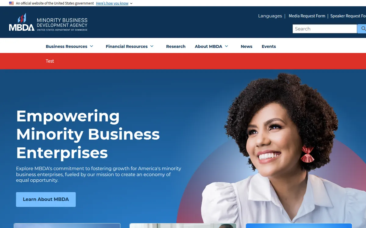 Visit the Minority Business Development Agency (MBDA) website (opens in a new tab)