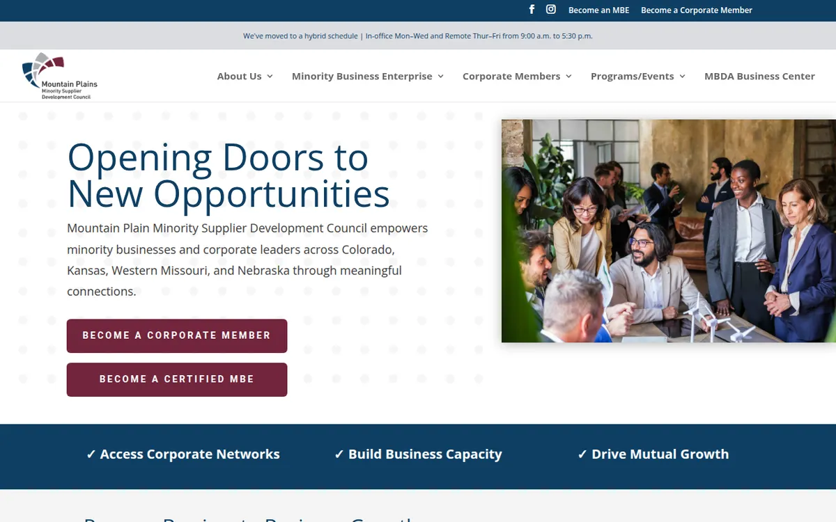 Visit the Mountain Plain Minority Supplier Development Council (MPMSDC) website (opens in a new tab)