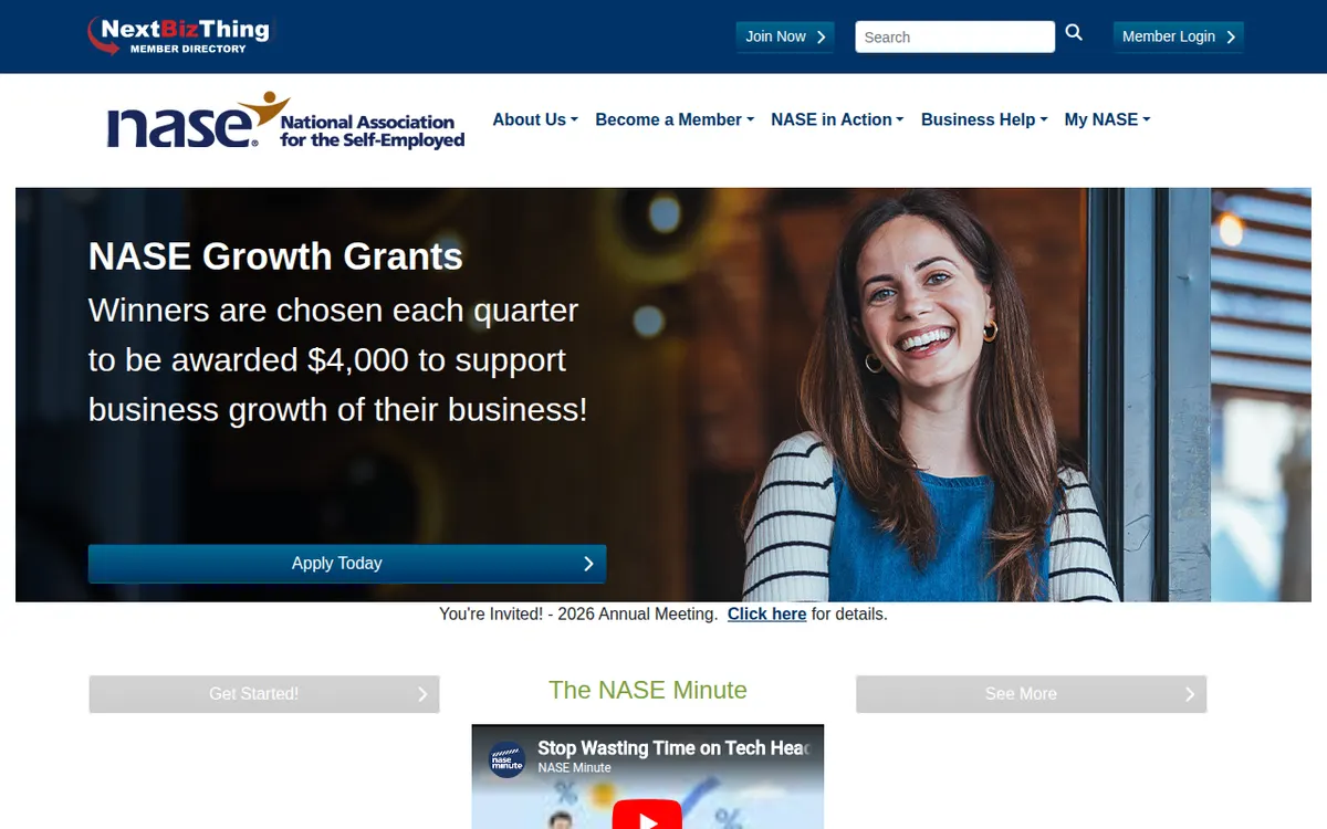 Visit the National Association for the Self-Employed (NASE) website (opens in a new tab)