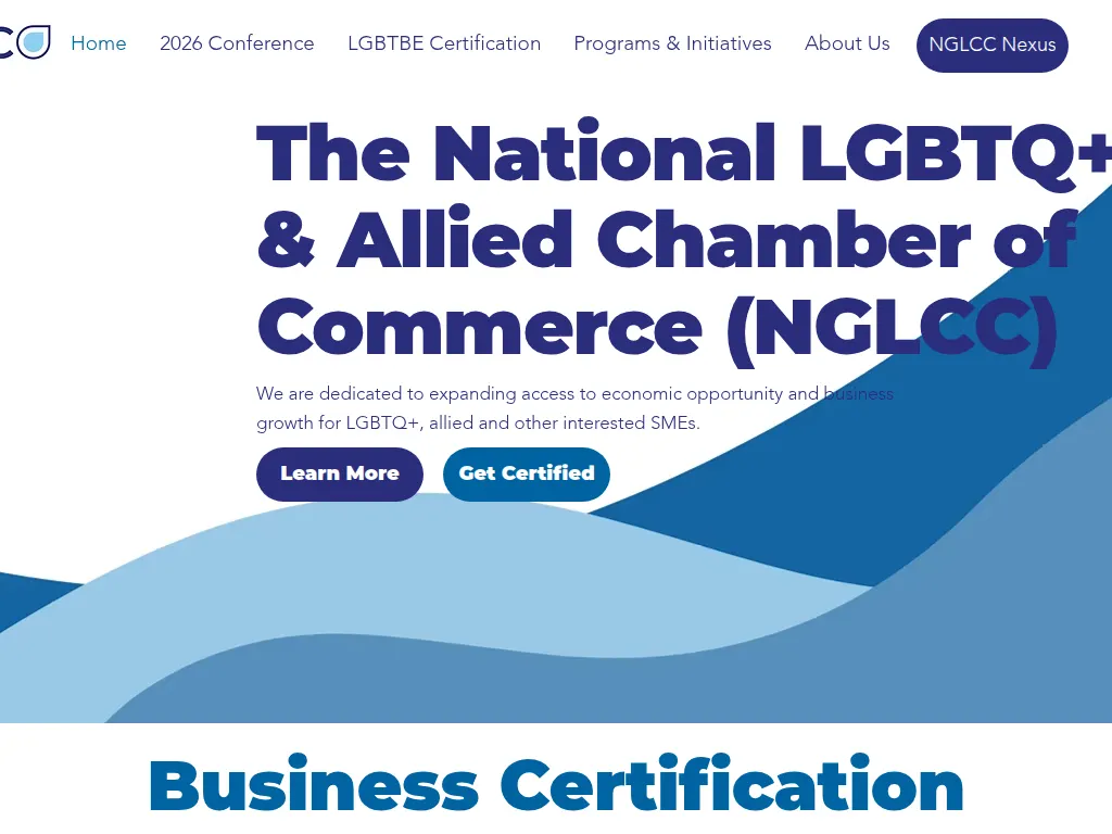 Visit the National LGBTQ+ & Allied Chamber of Commerce (NGLCC) website (opens in a new tab)