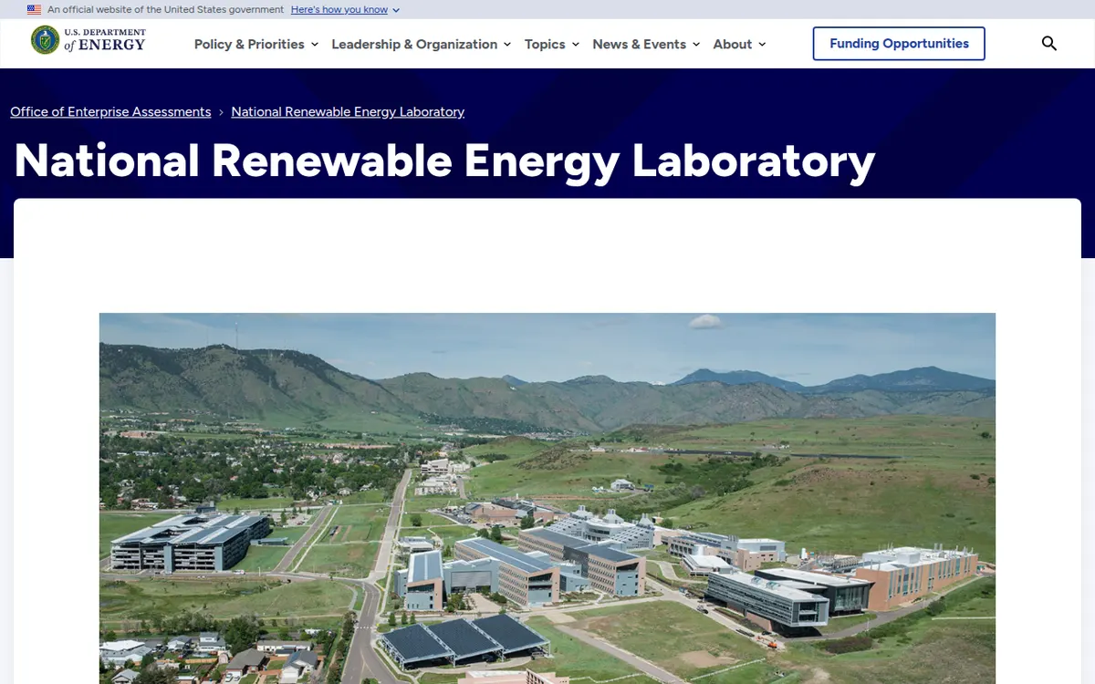 Visit the National Renewable Energy Laboratory (NREL) website (opens in a new tab)