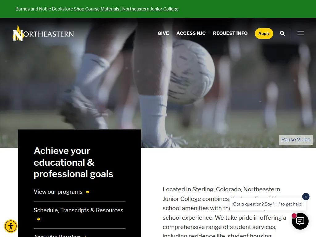 Visit the Northeastern Junior College (NJC) website (opens in a new tab)