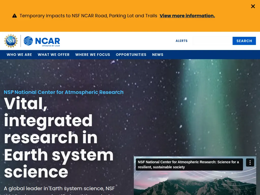 Visit the NSF National Center for Atmospheric Research (NCAR) website (opens in a new tab)