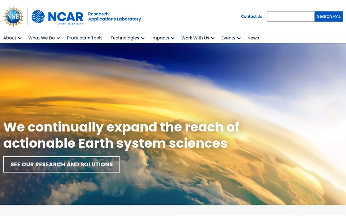 Visit the NSF NCAR Research Applications Laboratory (RAL) website (opens in a new tab)