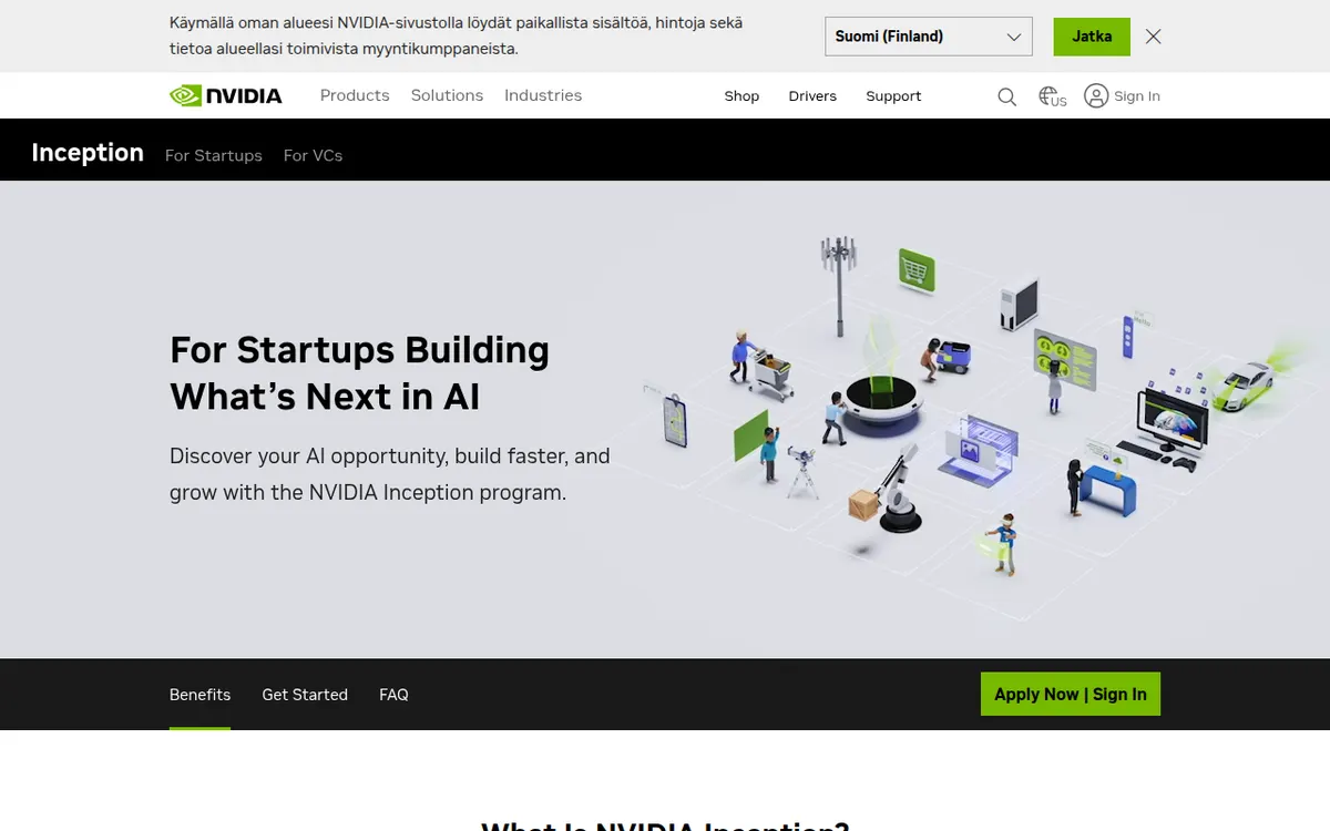 Visit the NVIDIA Inception Program website (opens in a new tab)