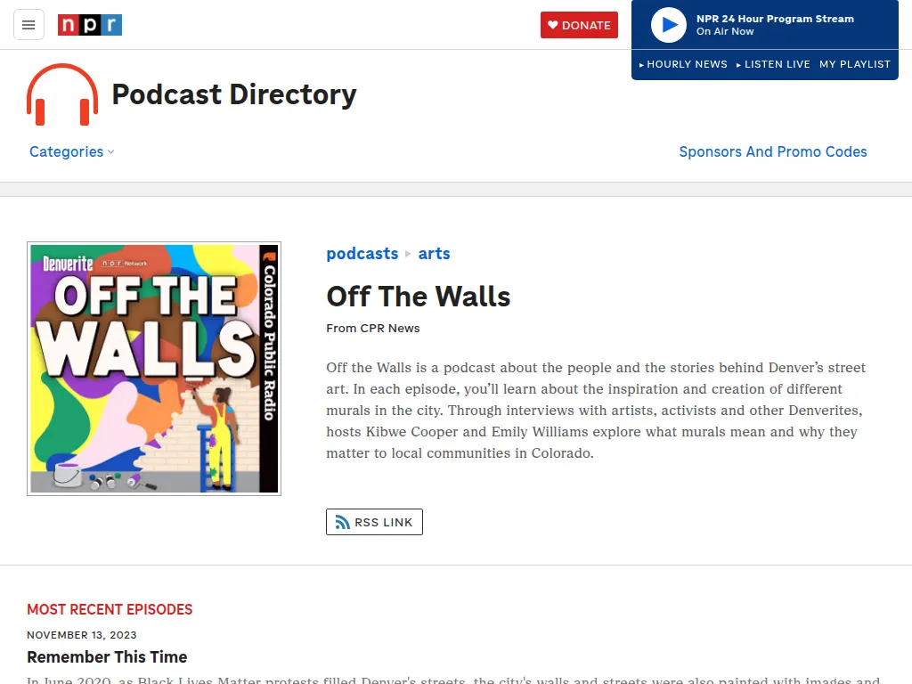 Visit the Off The Walls Podcast website (opens in a new tab)