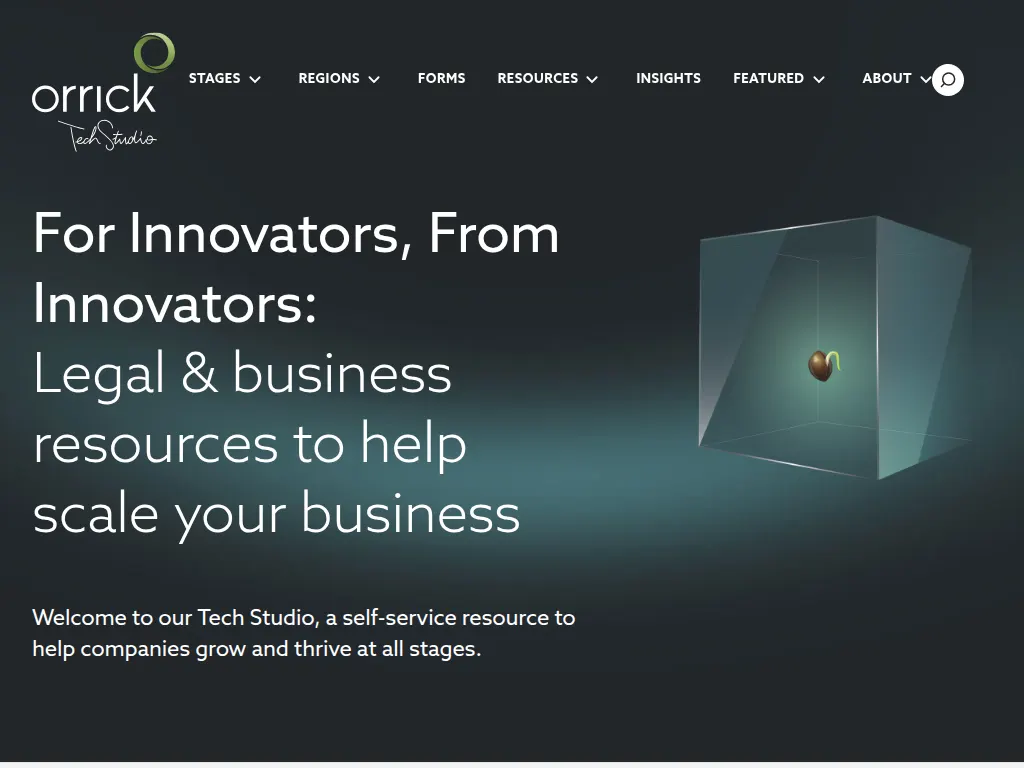 Visit the Orrick Tech Studio website (opens in a new tab)