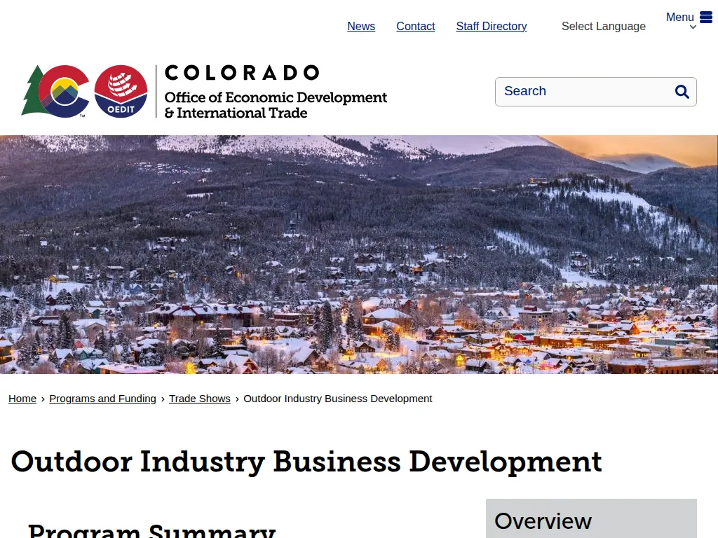 Visit the Outdoor Industry Business Development website (opens in a new tab)