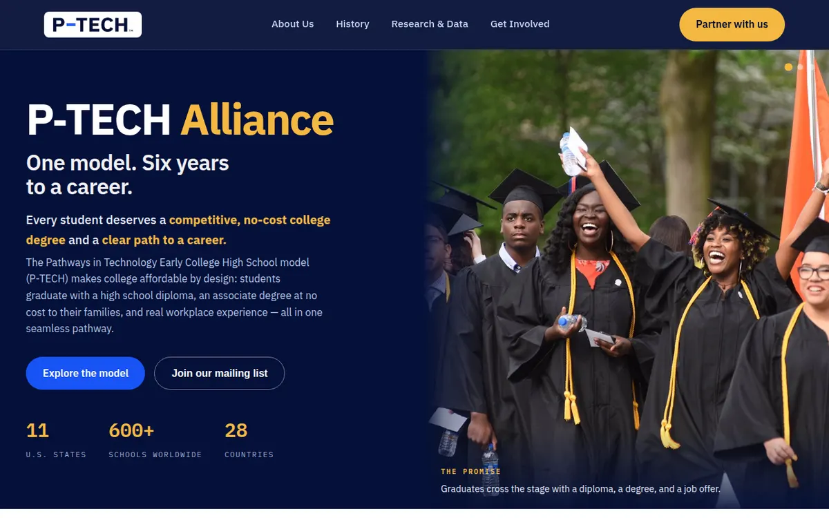 Visit the P-TECH Alliance website (opens in a new tab)