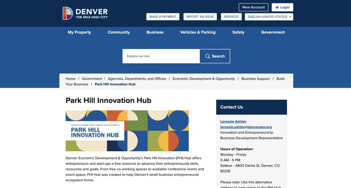 Visit the Park Hill Innovation Hub website (opens in a new tab)