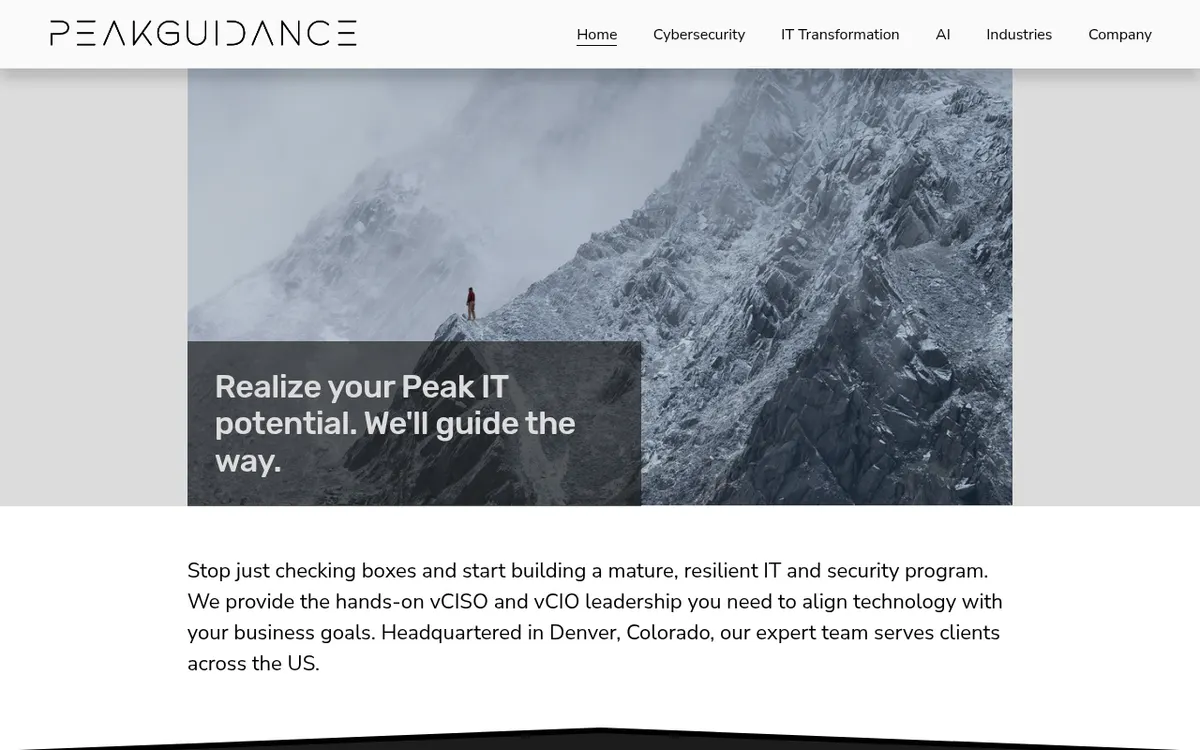 Visit the Peak Guidance website (opens in a new tab)