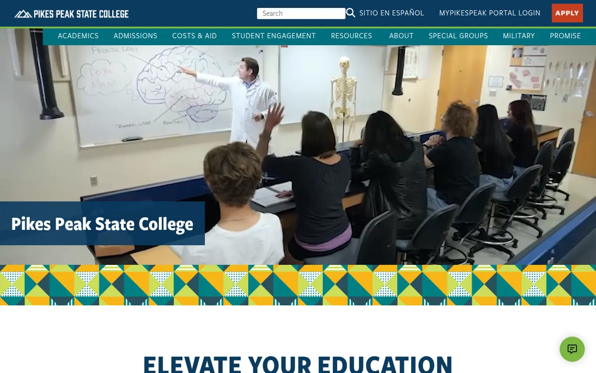 Visit the Pikes Peak State College (PPSC) website (opens in a new tab)