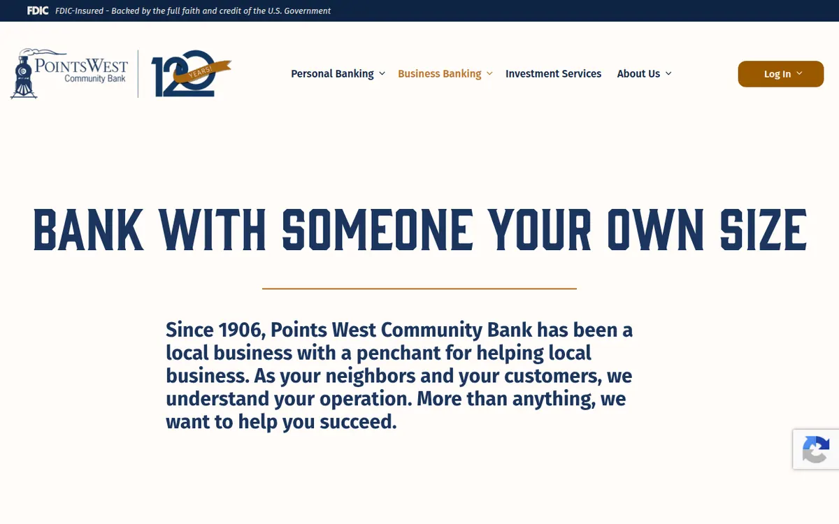 Visit the Points West Community Bank website (opens in a new tab)