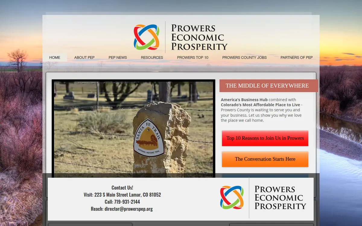 Visit the Prowers Economic Prosperity (PEP) website (opens in a new tab)