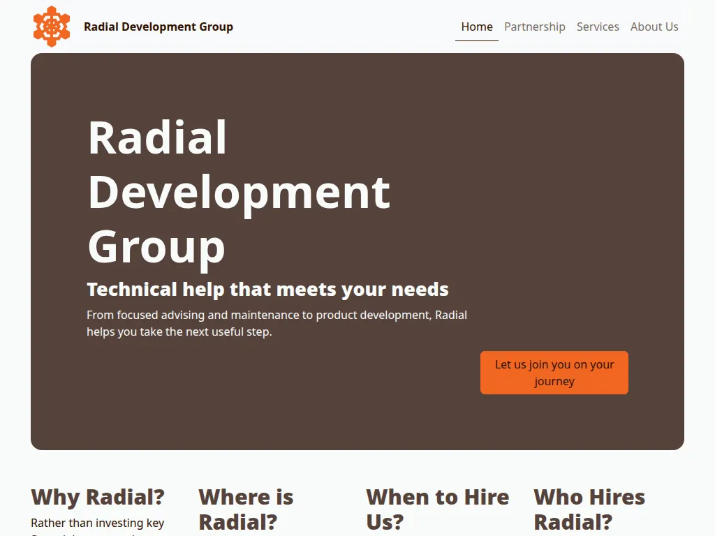 Visit the Radial Development Group website (opens in a new tab)