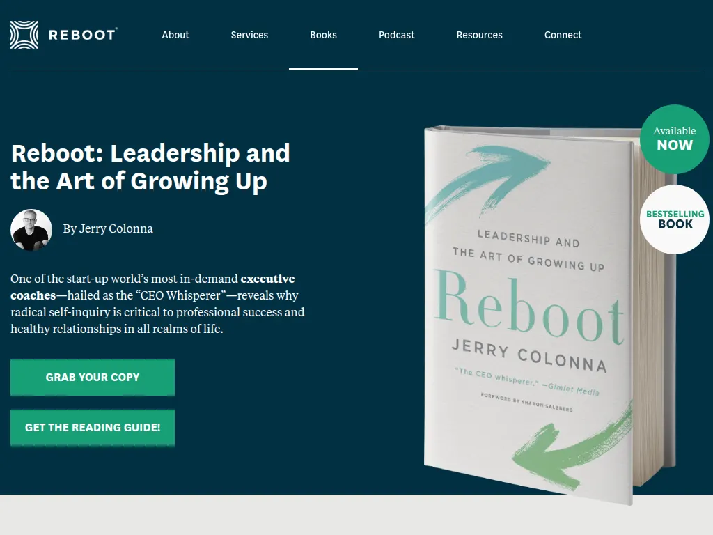 Visit the Reboot: Leadership and the Art of Growing Up website (opens in a new tab)