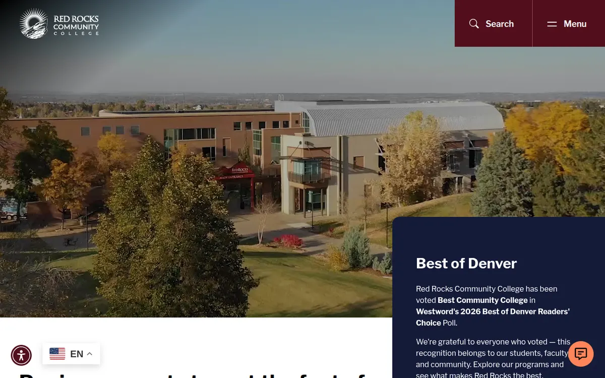Visit the Red Rocks Community College (RRCC) website (opens in a new tab)