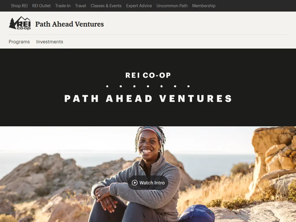 Visit the REI Co-op's Path Ahead Ventures website (opens in a new tab)