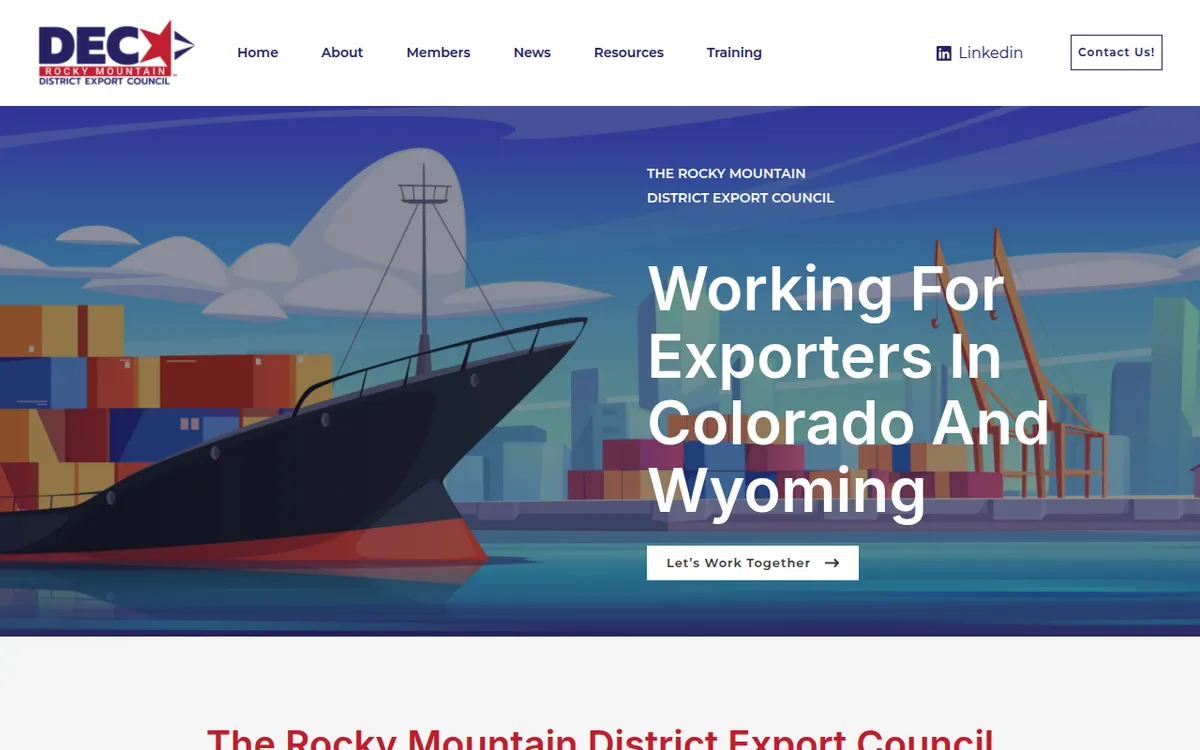 Visit the Rocky Mountain District Export Council (RMDEC) website (opens in a new tab)