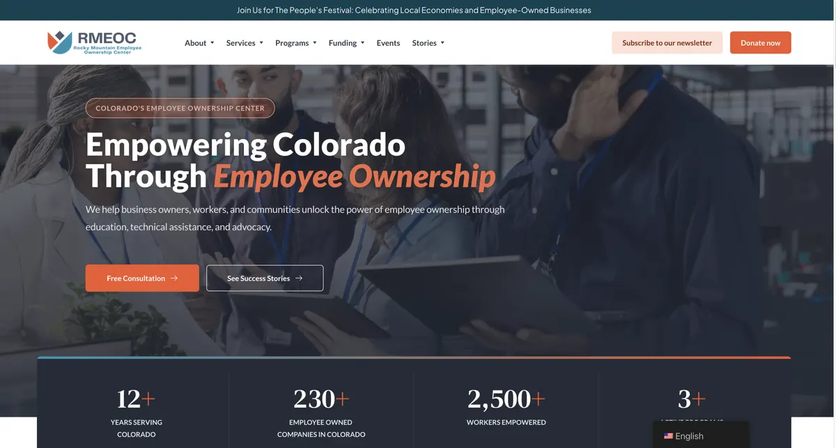 Visit the Rocky Mountain Employee Ownership Center (RMEOC) website (opens in a new tab)