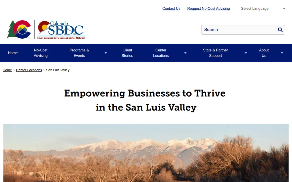 Visit the San Luis Valley SBDC website (opens in a new tab)