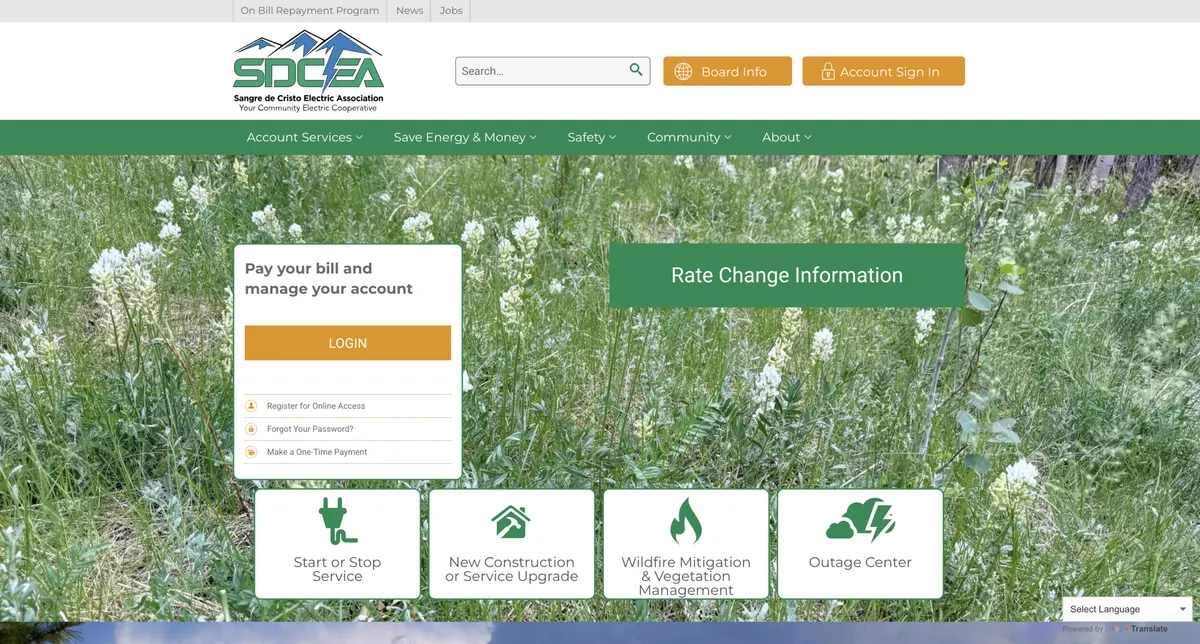 Visit the Sangre de Cristo Electric Association (SDCEA) website (opens in a new tab)