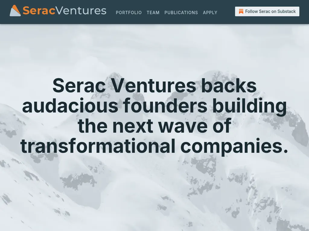 Visit the Serac Ventures website (opens in a new tab)