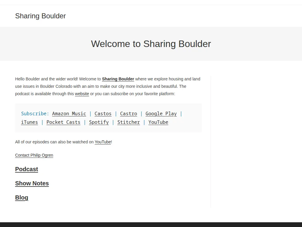 Visit the Sharing Boulder Podcast website (opens in a new tab)