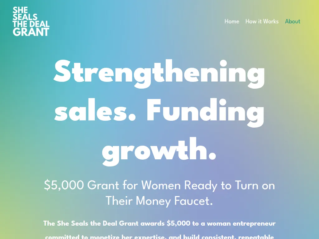 Visit the She Seals the Deal Grant website (opens in a new tab)