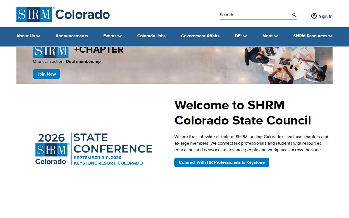 Visit the SHRM Colorado State Council website (opens in a new tab)
