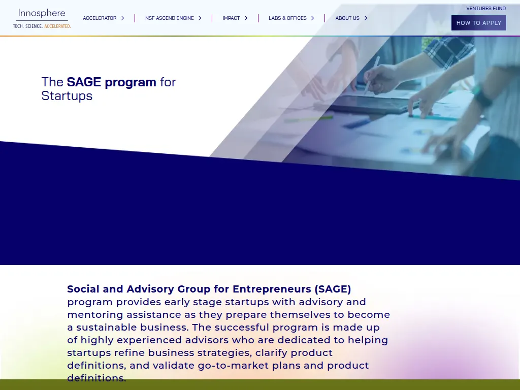Visit the Social and Advisory Group for Entrepreneurs (SAGE) Program website (opens in a new tab)
