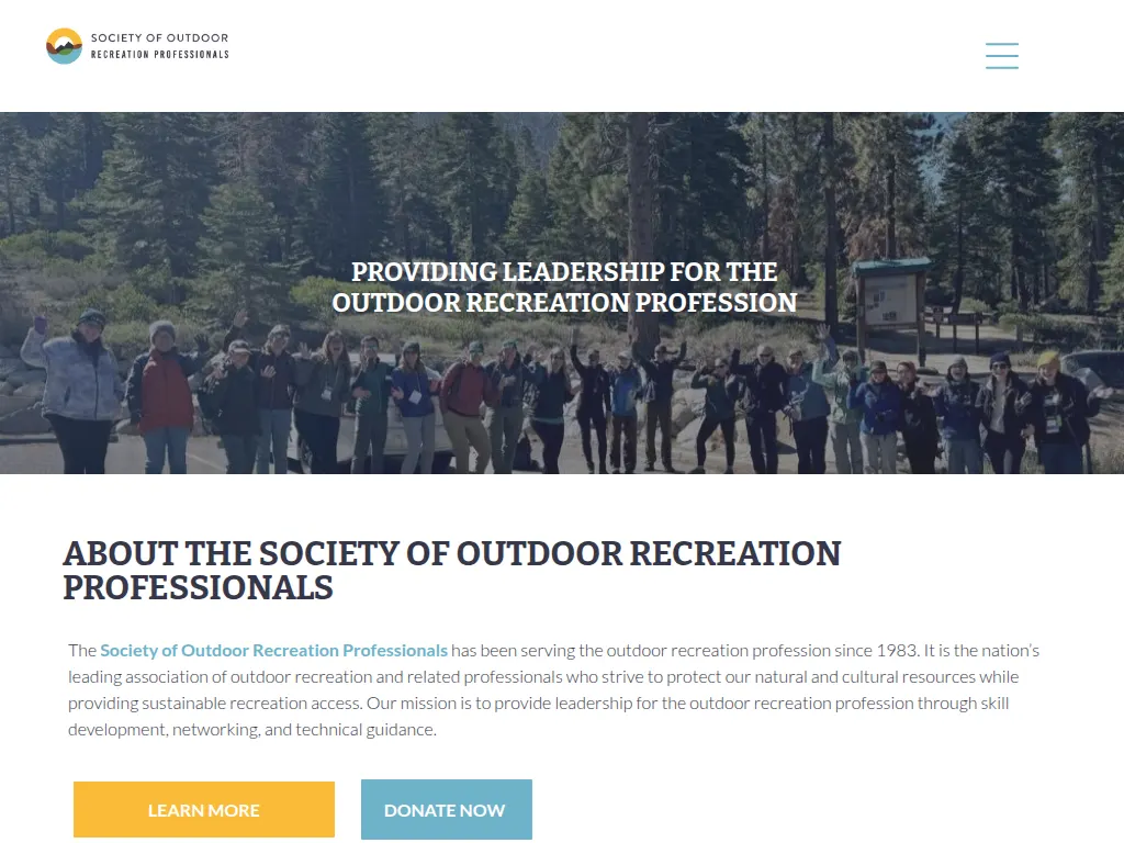 Visit the Society of Outdoor Recreation Professionals website (opens in a new tab)