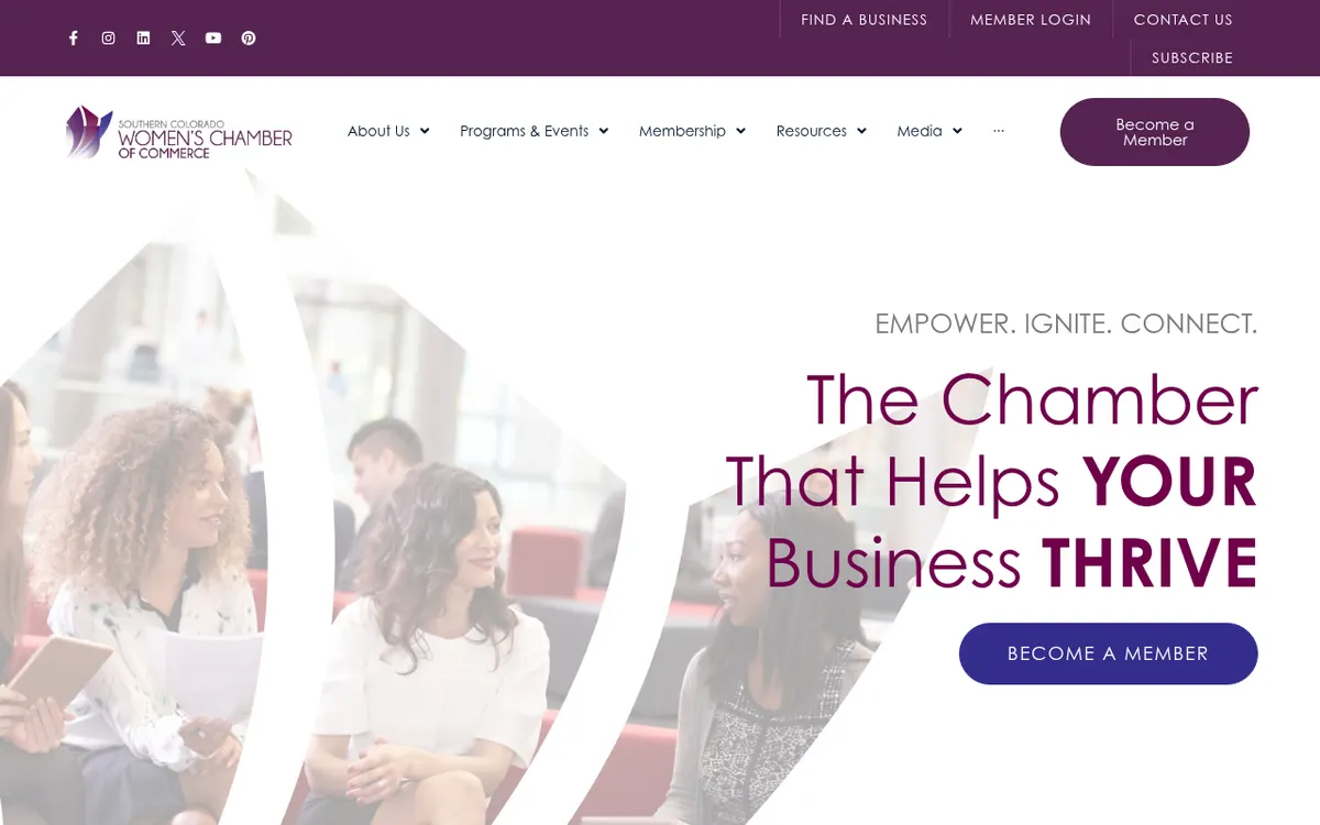 Visit the Southern Colorado Women's Chamber of Commerce (SCWCC) website (opens in a new tab)