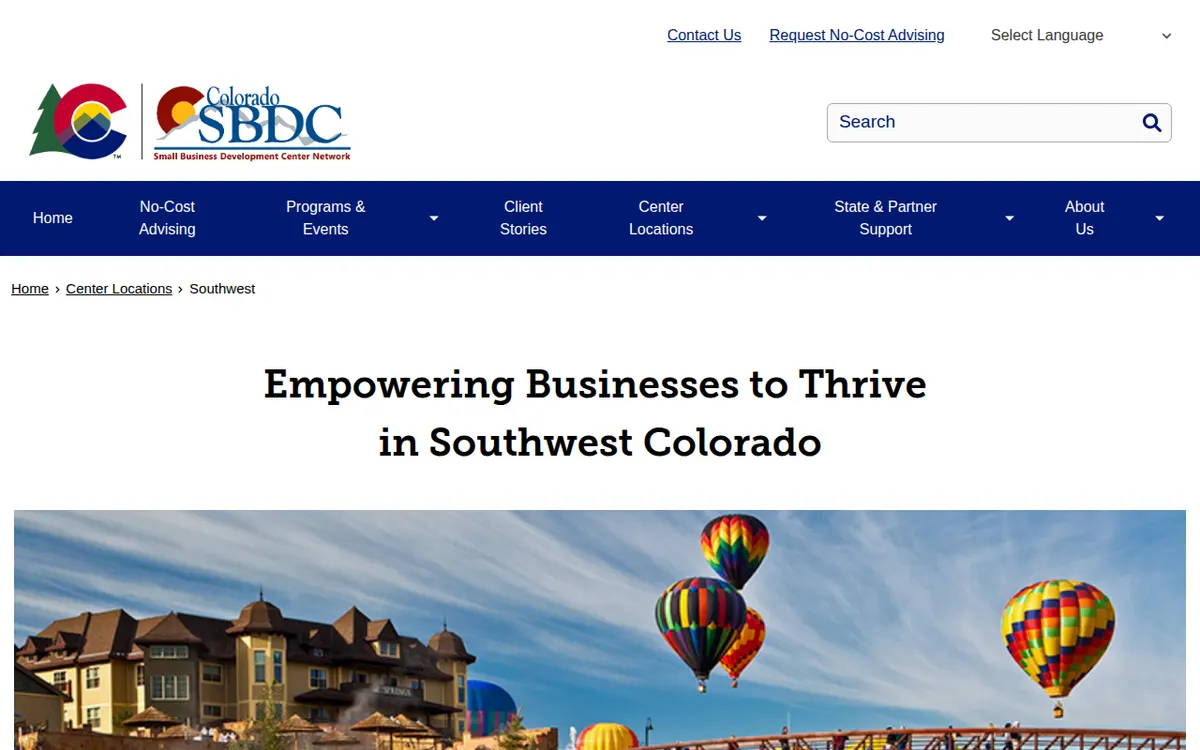 Visit the Southwest Colorado SBDC website (opens in a new tab)
